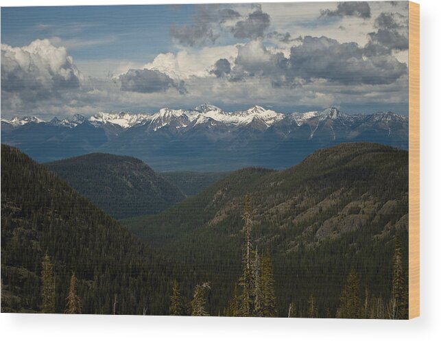 Mountain Wood Print featuring the photograph Swan Mountain Range by Jedediah Hohf