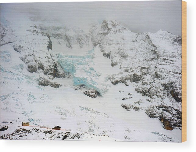 Photograph Wood Print featuring the photograph Swiss Alps Glacier by Richard Gehlbach