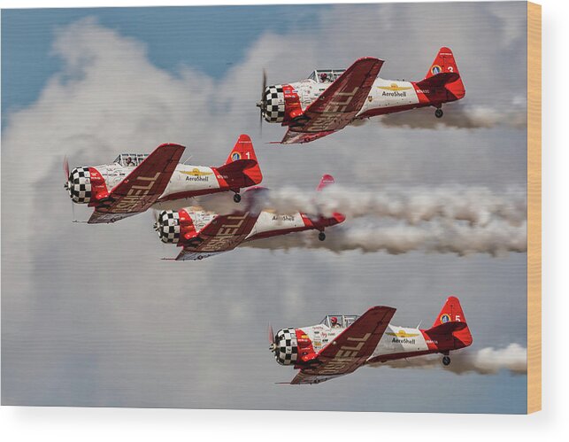 T-6 Wood Print featuring the photograph T-6 Texan by Norman Peay