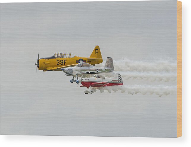 T-6 Texan Rv-8  Dr-107 Wood Print featuring the photograph T-6 Texan  RV-8  DR-107 by Susan McMenamin