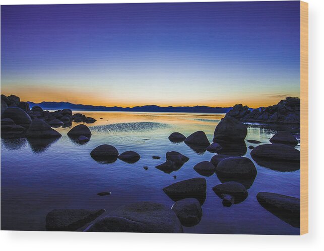 Serene Wood Print featuring the photograph Tahoe Serenity by Brandon McClintock