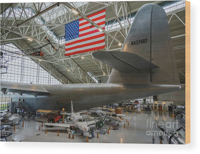 Evergreen Aviation & Space Museum Wood Print featuring the photograph Tail Feathers by Jon Burch Photography