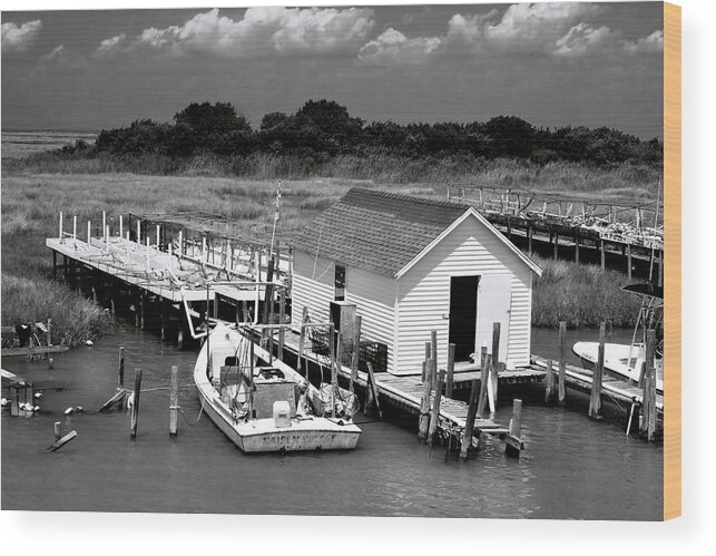 Seascape Wood Print featuring the photograph Tangier Island 2 by Alan Hausenflock