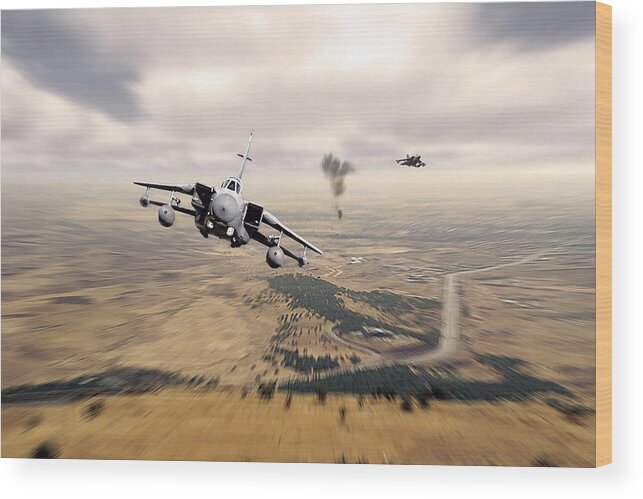 Tornado Gr4 Wood Print featuring the digital art Telic Strike by Airpower Art