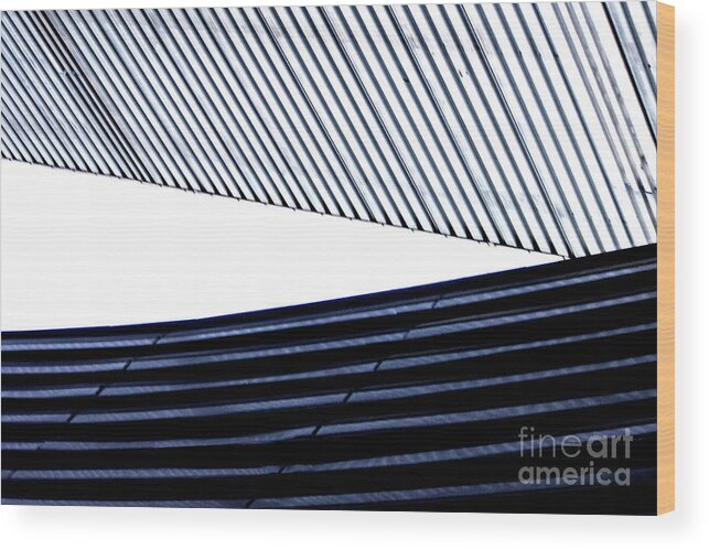Architecture Wood Print featuring the digital art Tempe Art Center Roofline by Georgianne Giese