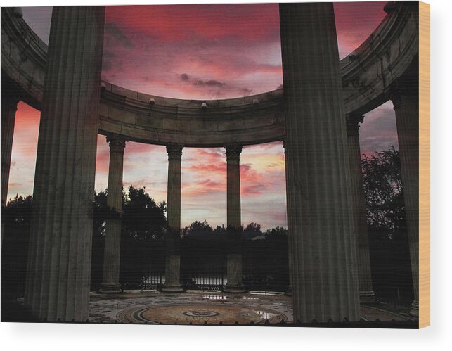 Sunset Wood Print featuring the photograph Temple of the Sky Sunset by Jessica Jenney