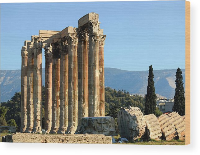 Fallen Wood Print featuring the photograph Temple of Zeus by Travis Rogers