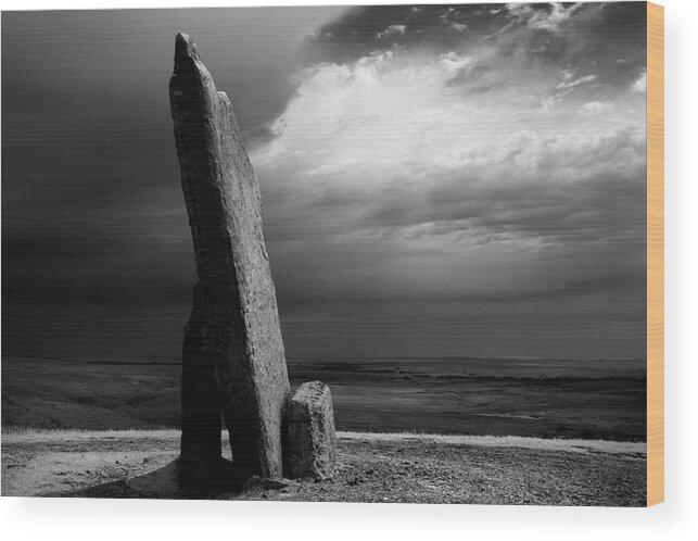 Teter Rock Wood Print featuring the photograph Teter Infrared by Brian N Duram