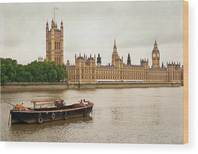 River Wood Print featuring the photograph Thames by Keith Armstrong