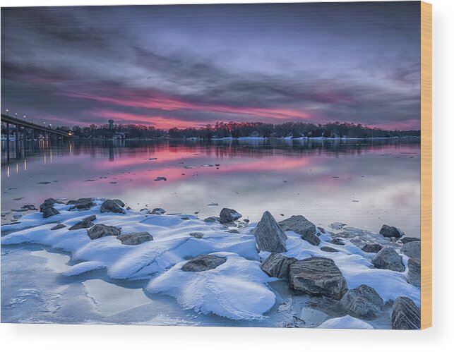 Annapolis Wood Print featuring the photograph The Afterglow by Edward Kreis