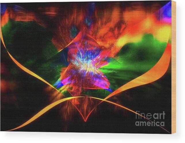 Abstract Wood Print featuring the photograph The Awakening by Geraldine DeBoer