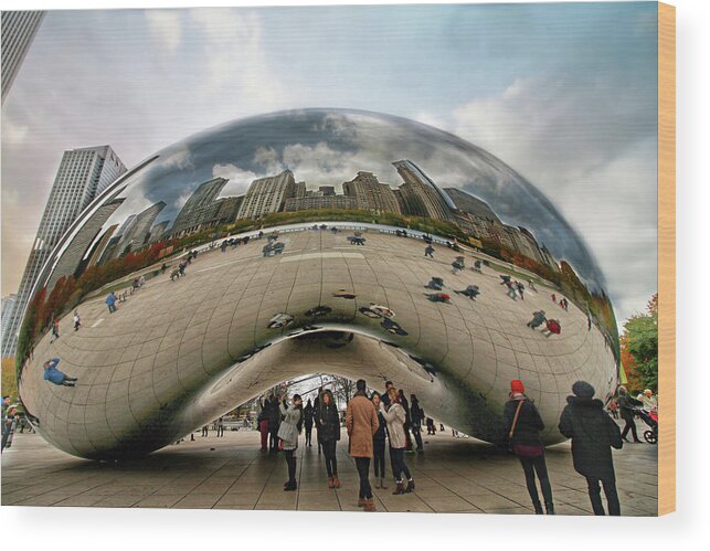 The Bean Wood Print featuring the photograph The Bean - Chicago by Jackson Pearson