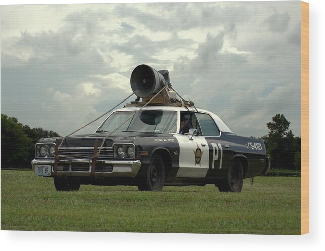 Bluesmobile Wood Print featuring the photograph The Bluesmobile by Tim McCullough