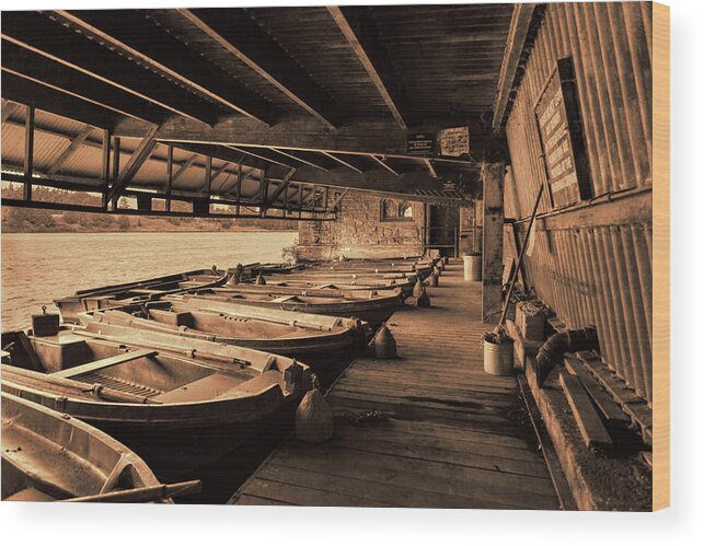 Boat Wood Print featuring the photograph The Boat House by Scott Carruthers