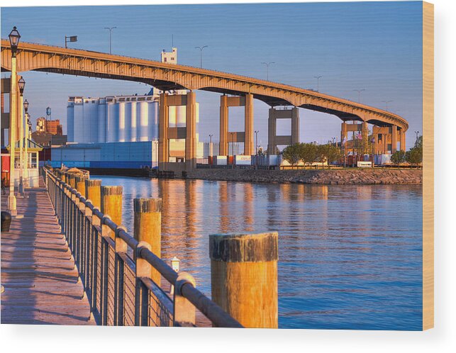 Skyway Wood Print featuring the photograph The Buffalo Skyway by Don Nieman