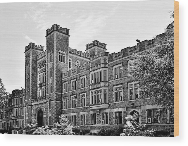 the Catholic University Of America Wood Print featuring the photograph The Catholic University of America - Gibbons Hall by Brendan Reals