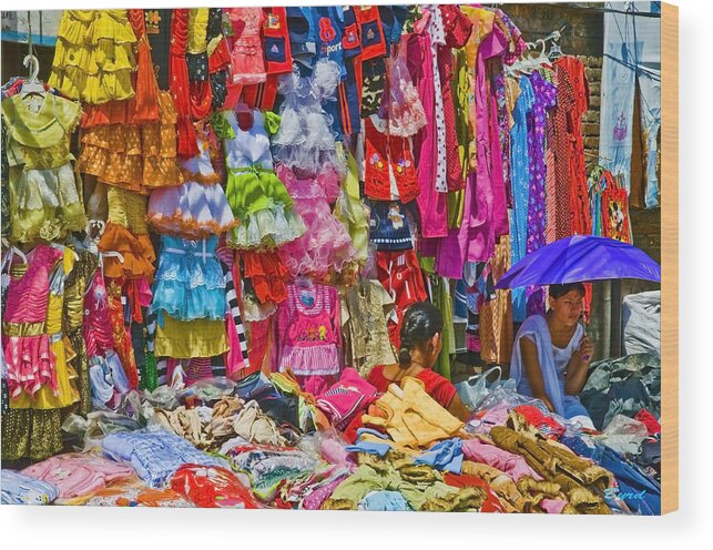 Patan Wood Print featuring the photograph The Colours of Patan Nepal by Christopher Byrd