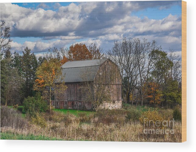 Country Wood Print featuring the photograph The Country Barn by Grace Grogan