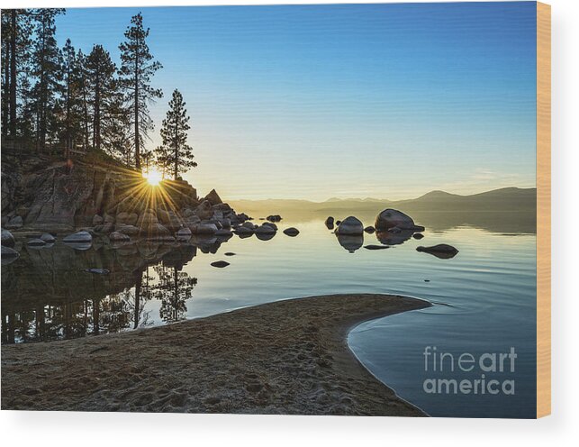 Sand Harbor Wood Print featuring the photograph The Cove at Sand Harbor by Jamie Pham
