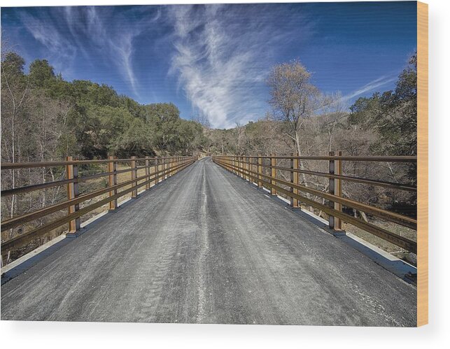 Bridge Wood Print featuring the photograph The Endless Bridge by Robin Mayoff