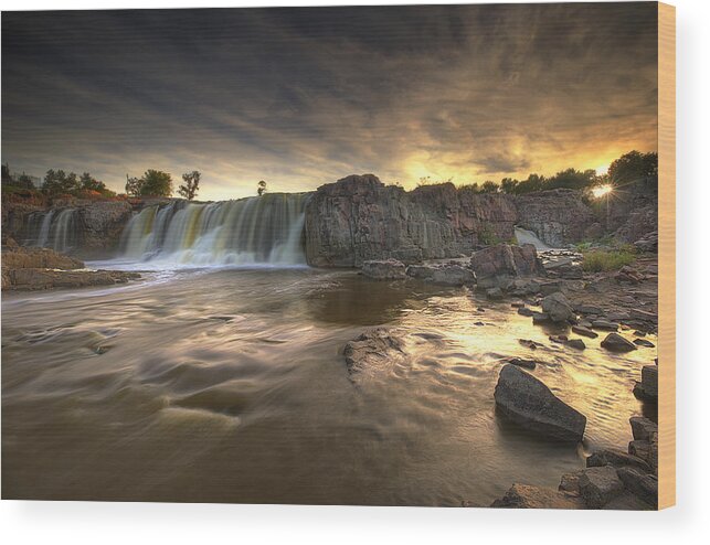  Wood Print featuring the photograph The Falls by Aaron J Groen