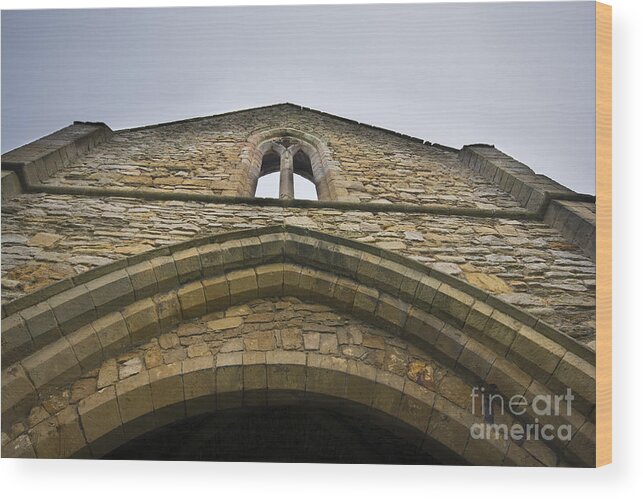 Easby Abbey Wood Print featuring the photograph The Gatehouse by Smart Aviation