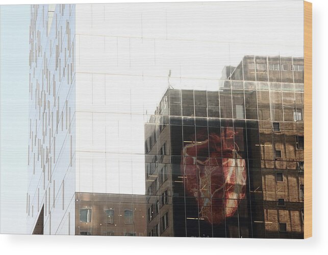 Urban Wood Print featuring the photograph The Heart Of The City by Kreddible Trout
