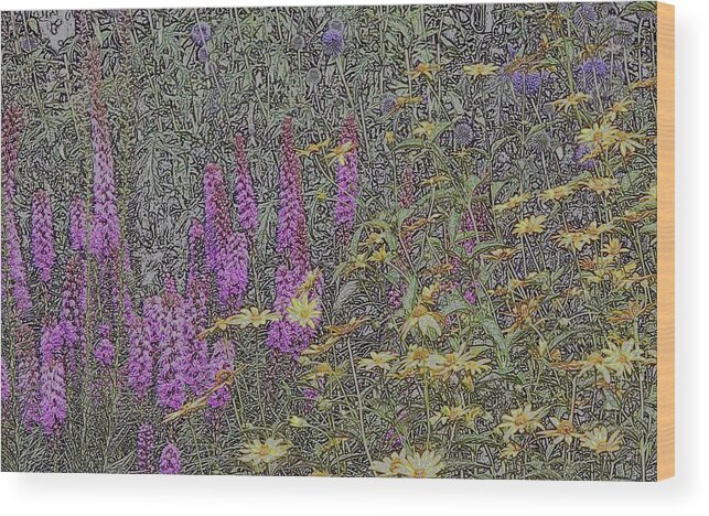 Lupines Wood Print featuring the photograph The Hill by Scott Heister