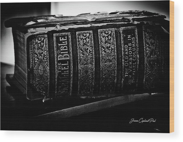 The Holy Bible Wood Print featuring the photograph The Holy Bible by Joann Copeland-Paul