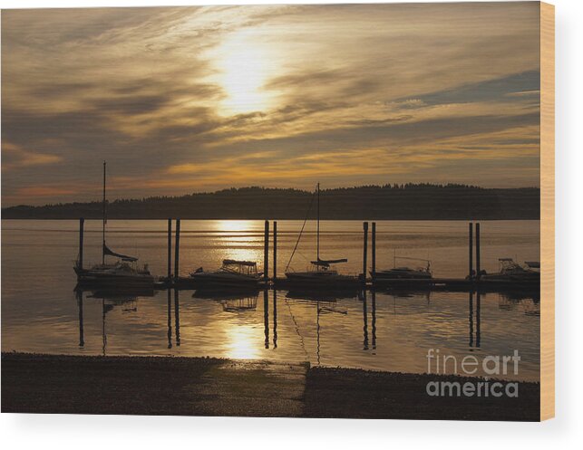 Photography Wood Print featuring the photograph The Marina by Sean Griffin