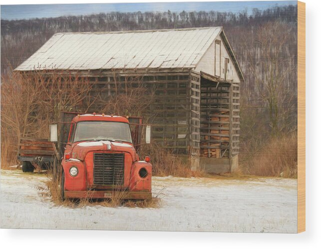 Truck Wood Print featuring the photograph The Old Lumber Truck by Lori Deiter
