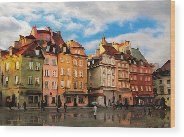  Wood Print featuring the photograph Old Town in Warsaw # 23 by Aleksander Rotner
