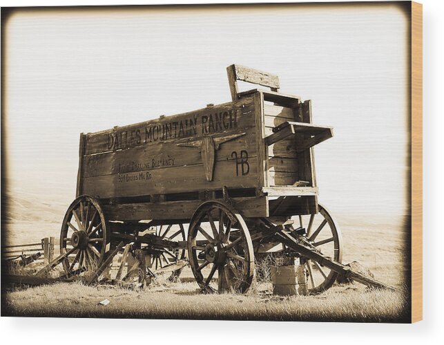 Wood Wood Print featuring the photograph The Old Wagon by Steve McKinzie