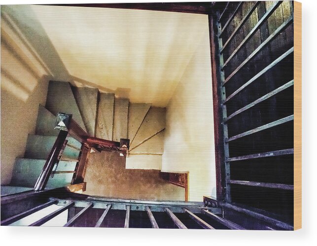 Stair Wood Print featuring the photograph The O'Neil by Mike Kennedy