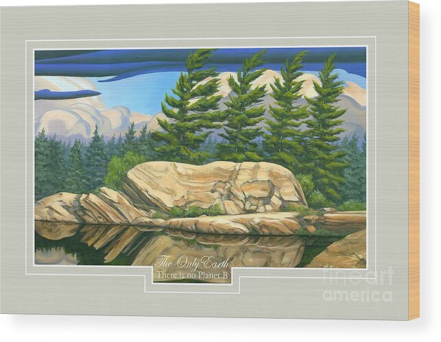 World Wood Print featuring the painting The Only World by Michael Swanson