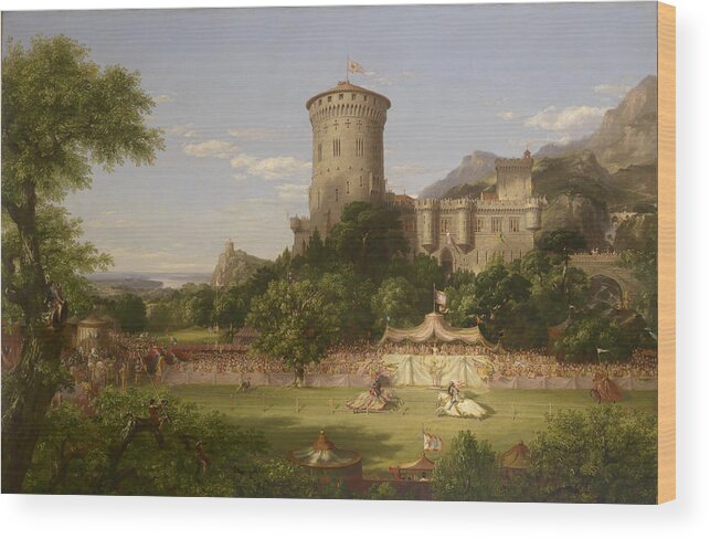 Thomas Cole Wood Print featuring the painting The Past 2 by Thomas Cole