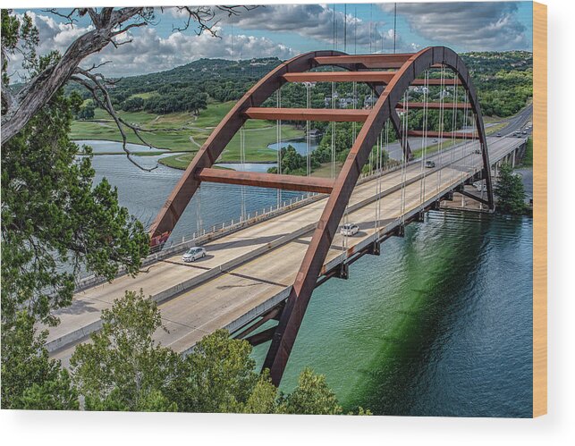 Austin Wood Print featuring the photograph The Pennybacker Bridge by G Lamar Yancy