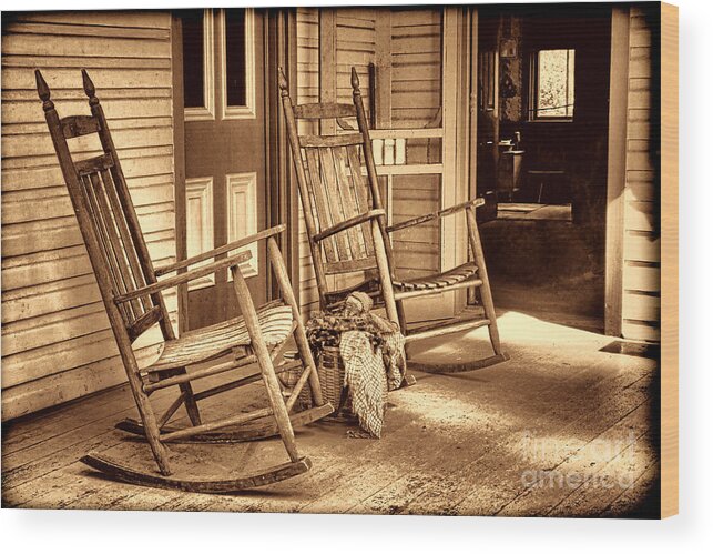Porch Wood Print featuring the photograph The Porch by American West Legend By Olivier Le Queinec