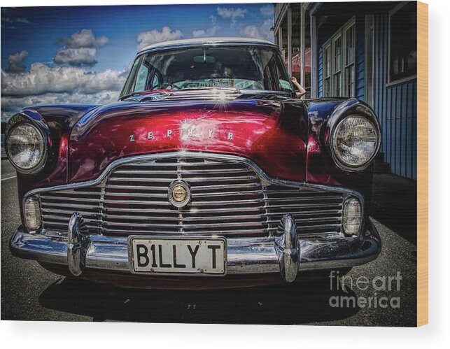 Red Wood Print featuring the photograph The Red Zephyr by Karen Lewis