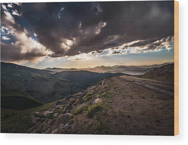 American West Wood Print featuring the photograph The Road Less Traveled by Chris Bordeleau