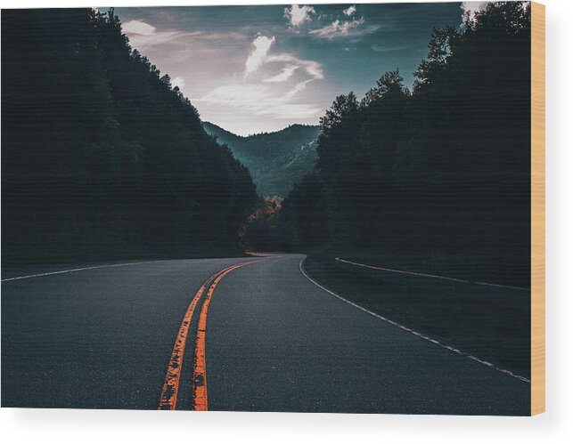 Road Wood Print featuring the photograph The Road by Unsplash