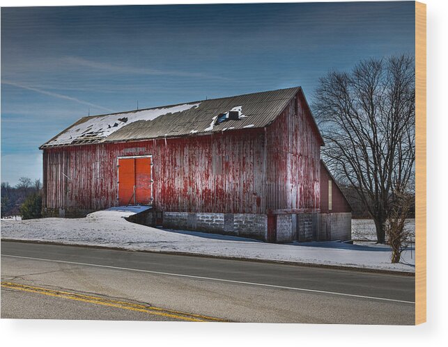Barn Wood Print featuring the photograph The Roadside Barn by Brent Buchner
