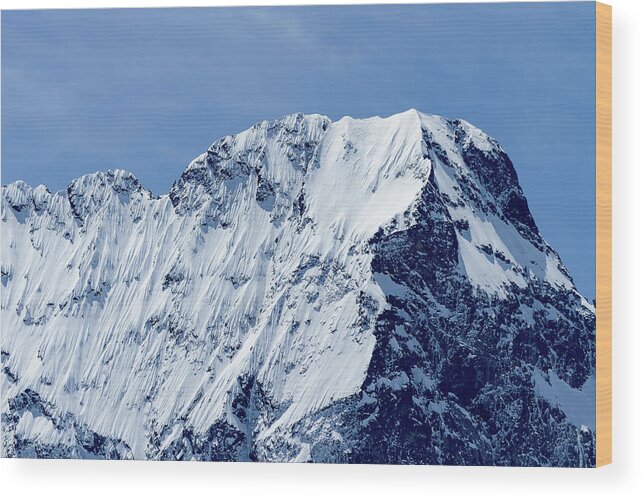 Mountain Landscape Wood Print featuring the photograph The Sirac - French Alps by Paul MAURICE