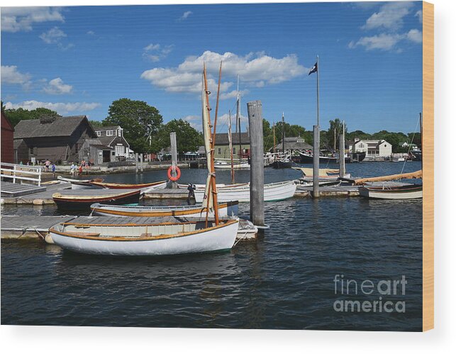 Mystic River Wood Print featuring the photograph The Summer Light by Leslie M Browning