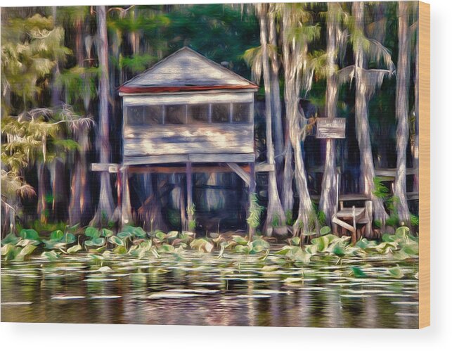bald Cypress Wood Print featuring the photograph The Tea Room by Lana Trussell