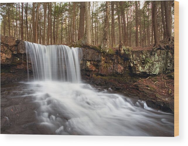 Stream Wood Print featuring the photograph The Top of Dutchman Falls by Gene Walls