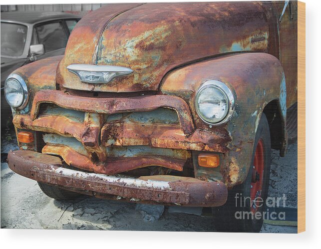 Old Rusted Trucks Wood Print featuring the photograph The True Color of Gold by Rene Triay FineArt Photos