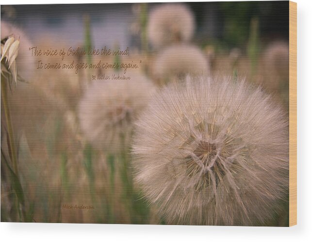 Photo Art Wood Print featuring the photograph The Voice of God Is Like The Wind by Mick Anderson