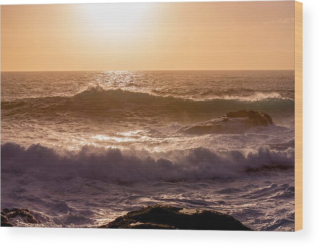 Sunset Wood Print featuring the photograph The Way West by Derek Dean
