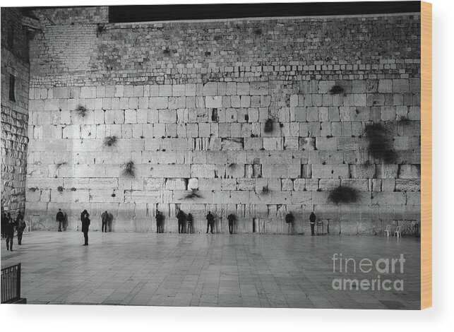 Western Wall Wood Print featuring the photograph The Western Wall, Jerusalem 2 by Perry Rodriguez
